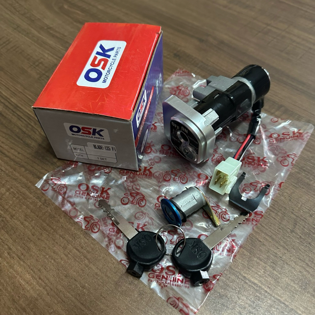 OSK BLADE 125 FI CONTACT KEY ASSY KEYSET KEY ชุดกุญแจที่นั่งด้านหลังชุดที่สมบูรณ์ K03 มอเตอร์ REVO F