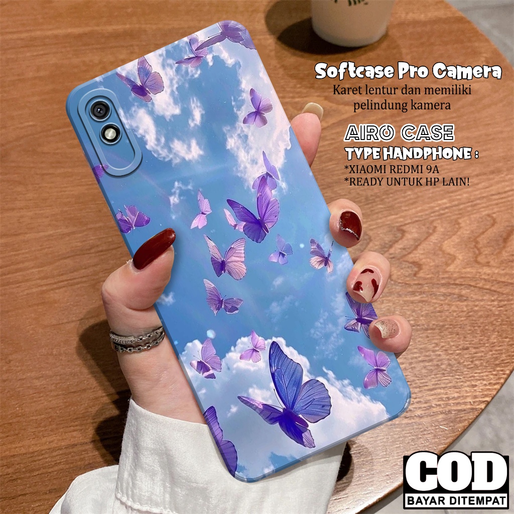 เคส Xiaomi Redmi 9A - เคส Xiaomi Redmi 9A Softcase - เคสแฟชั่นผีเสื้อ - เคส Xiaomi Redmi 9A - Pro Ca