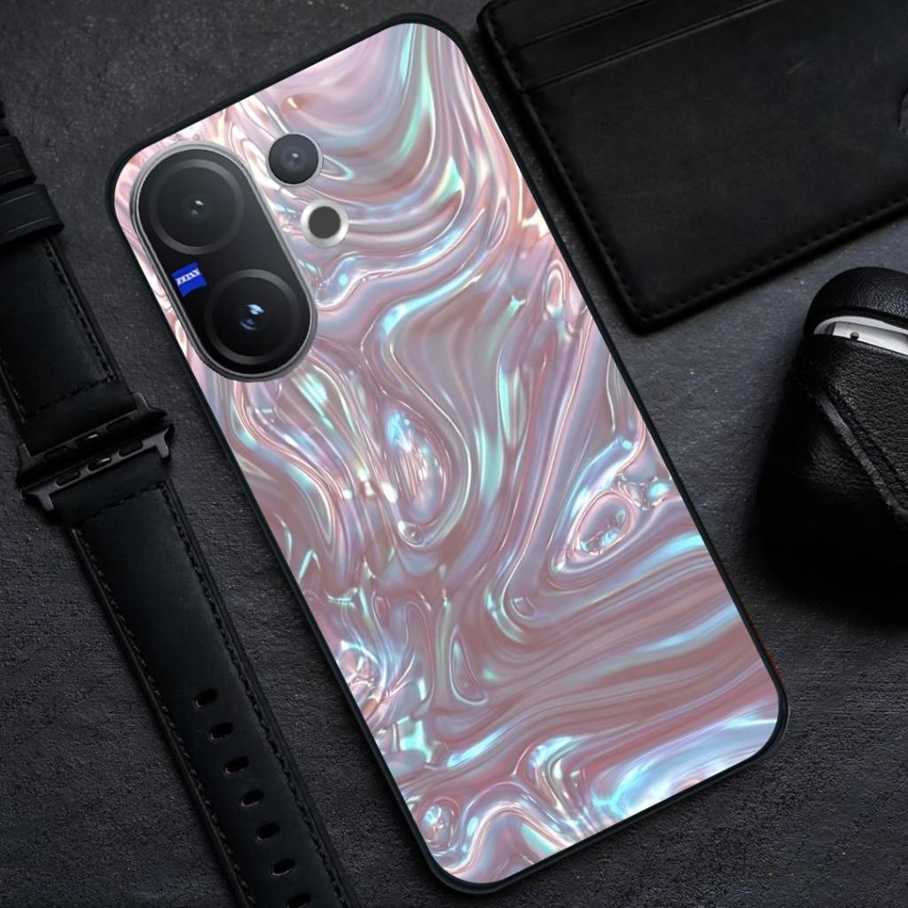 HP Vivo V60 Glass Softcase [BSG-15] - เคสโทรศัพท์ Vivo V60 - เคสกระจกอะคริลิค Vivo V60 ใหม่ล่าสุด