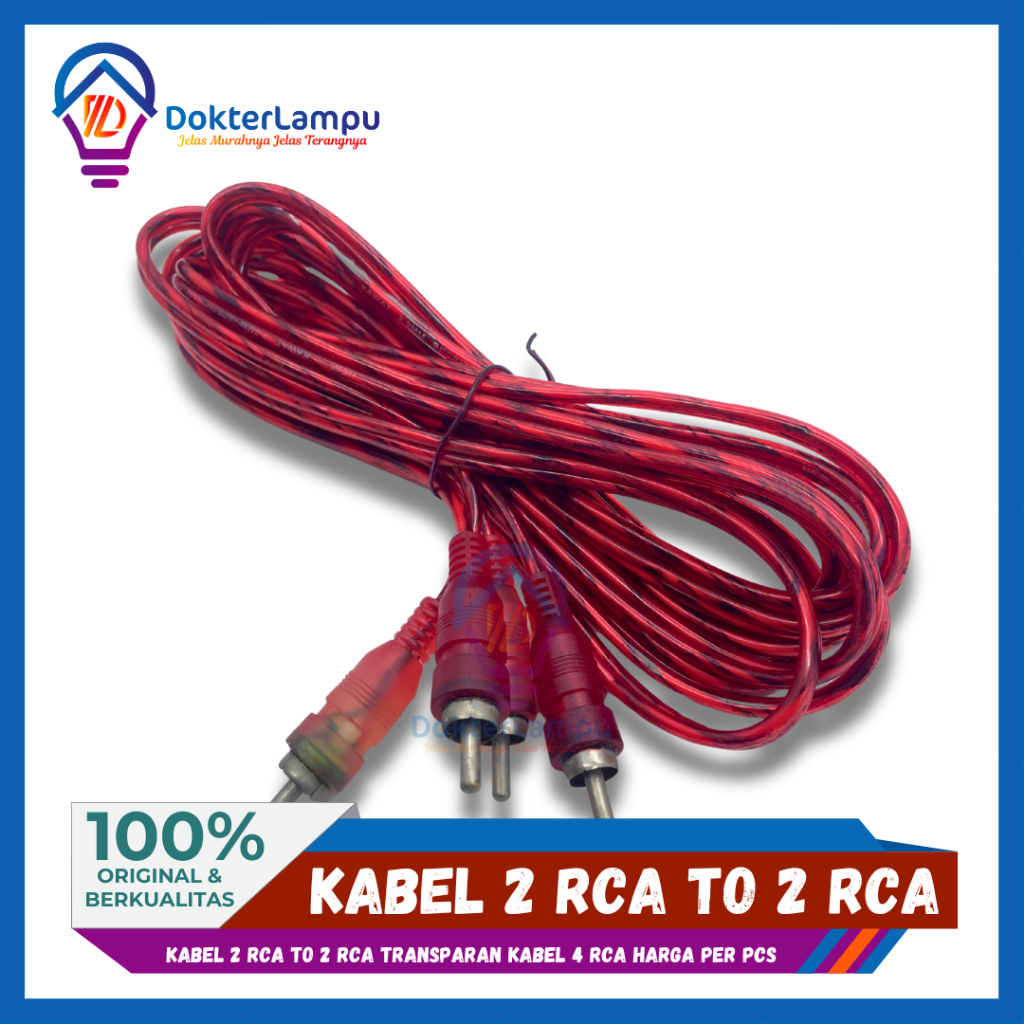 2 สาย RCA ถึง 2 RCA โปร่งใส 4 สาย RCA ราคาต่อชิ้น