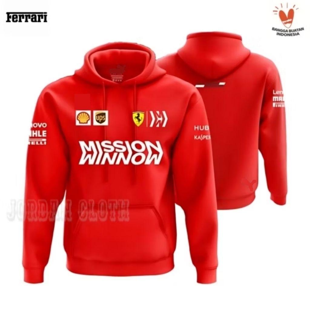 Ferrari Mission Formula One F1 Racing Team Hoodie Jacket เสื้อกันหนาว
