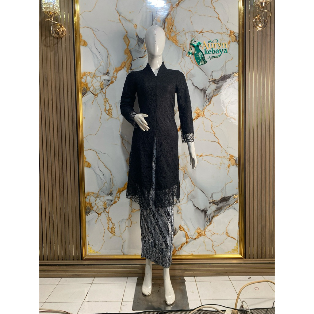 Auryn - Modern kebaya topคอปกคอวี (kebaya เท่านั้น) / เสื้อทูนิคตัวยาวสมัยใหม่ kebaya / รับปริญญา ke