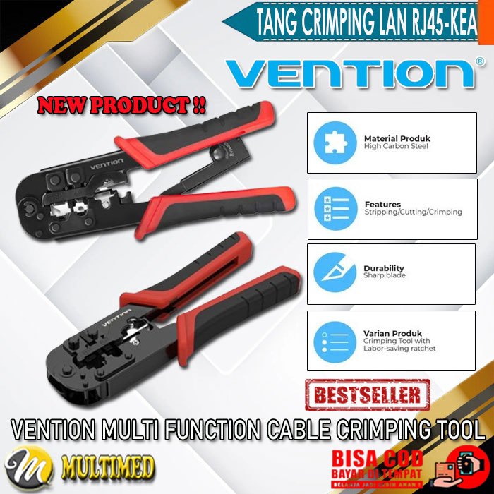 Vention Crimping Tool LAN Network Cable 6P 8P RJ45 - KEA