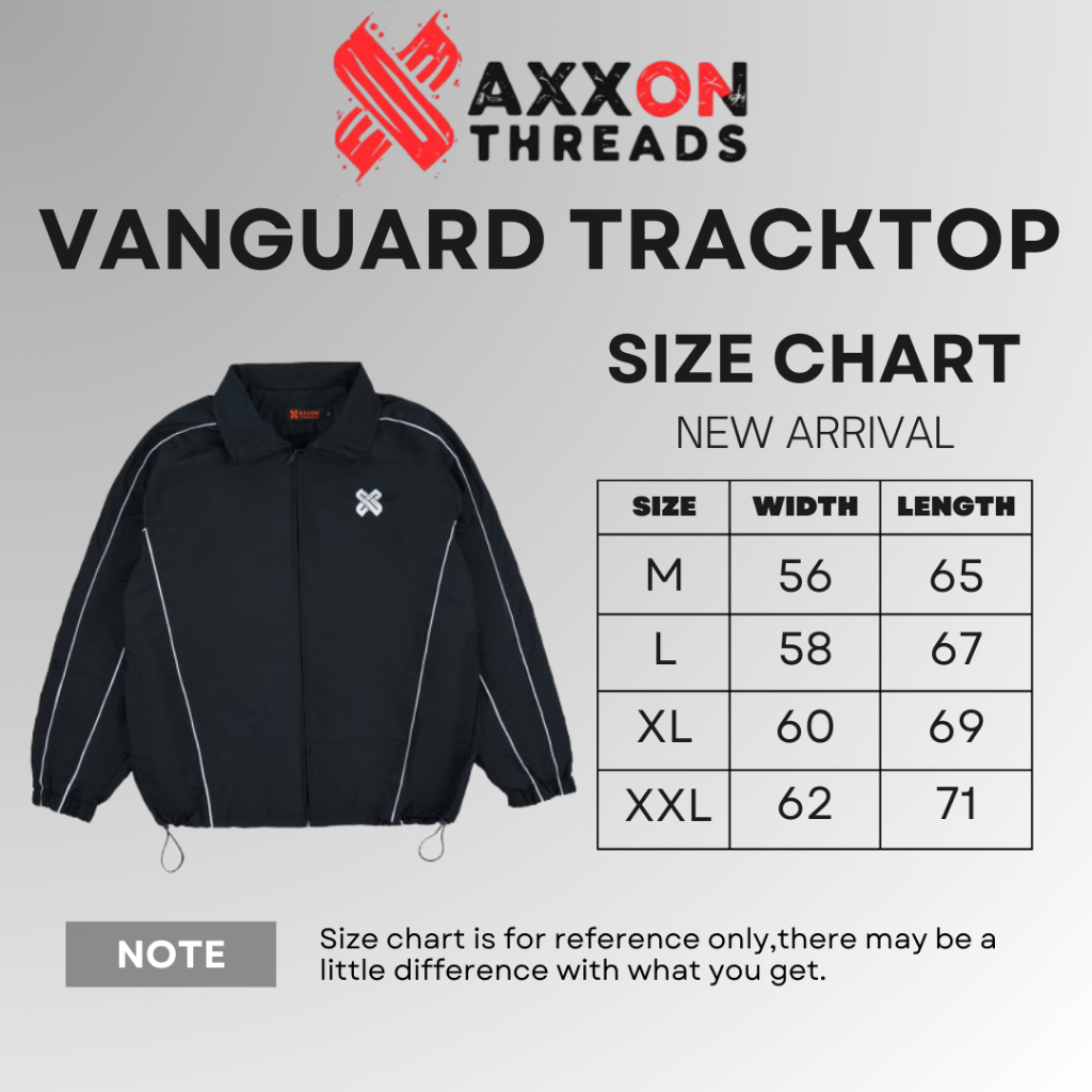 Vanguard Windbreakers Black White Stripes Unisex กันน้ํา Axxon Threads Tracktop Jacket