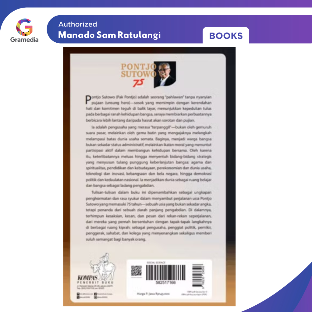 Gramedia Manado-National Seed Spreader: Pontojo Sutwo 75 Years