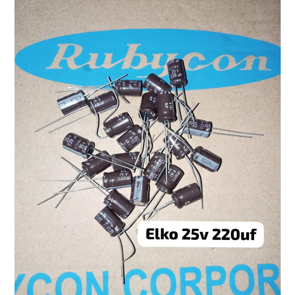 50 ชิ้น Elko 25v 220uf Elco 220uf 25v เดิม