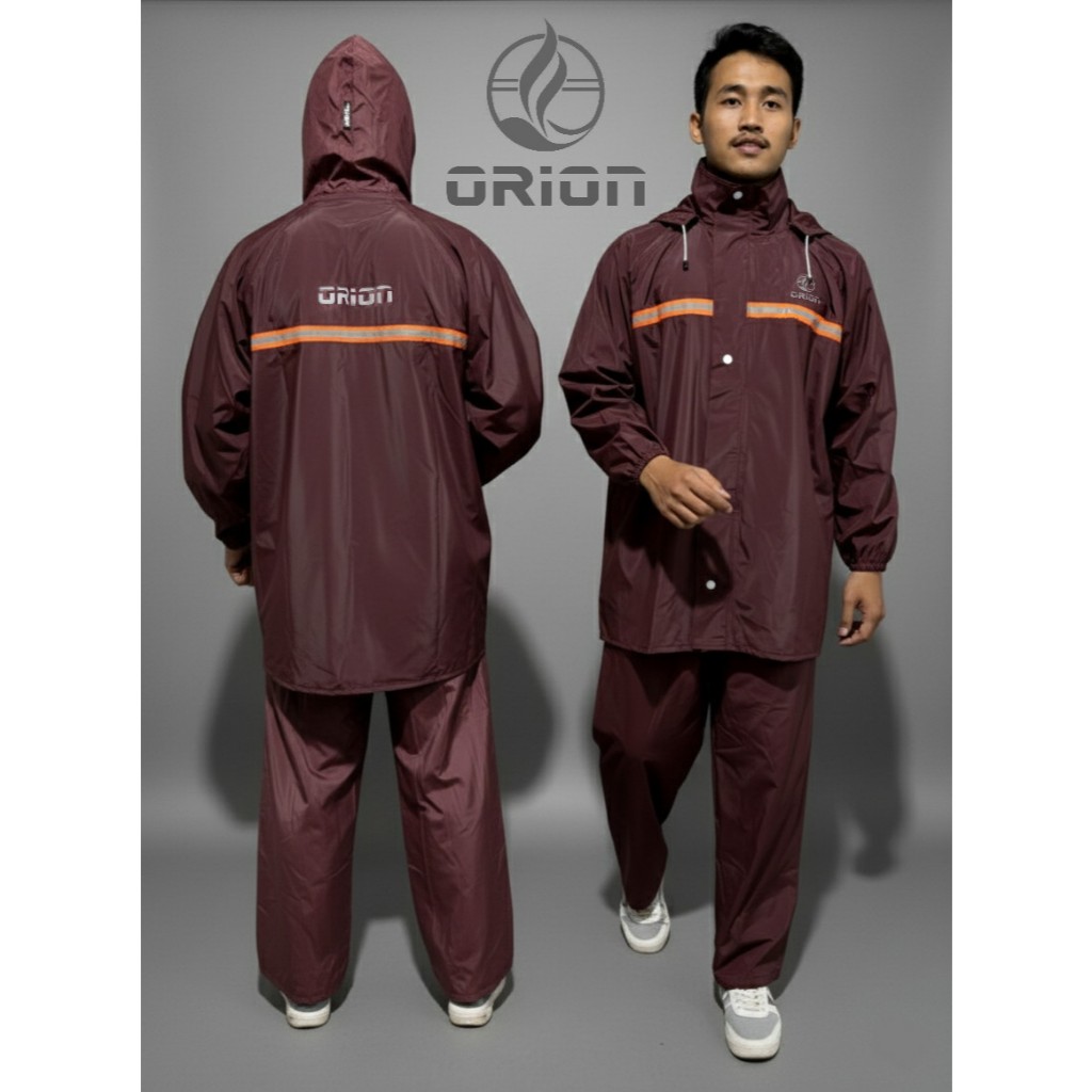 เสื้อกันฝน ORION ซีลเต็มกดป้องกันการซึมเศร้าสําหรับผู้ชายและผู้หญิงหนาแข็งแรงยืดหยุ่นวัสดุยาง PVC