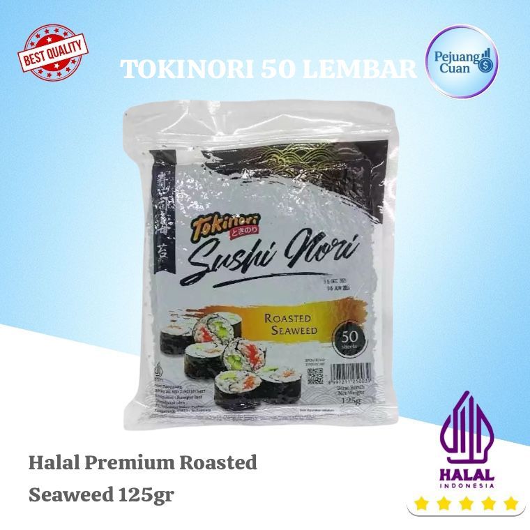TOKINORI SUSHI NORI 50 แผ่น / SUSHI NORI / HAL NORI / DRIED SEAWEED เพิ่มเติม SAVORY จาก NICO NORI /