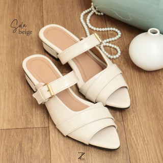 ZEMORA Sola Heels Kulit - Heels Wanita 3 Cm