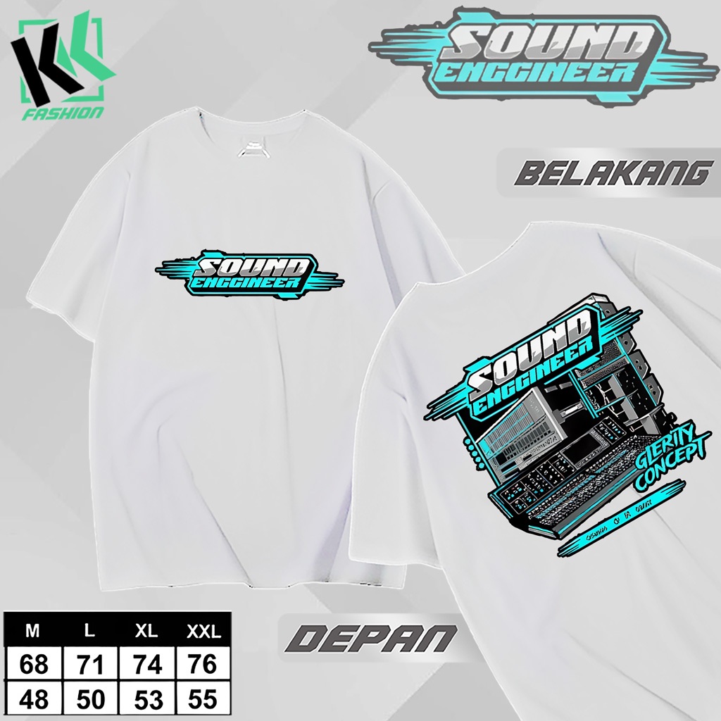 KK_FASHION SOUND SYSTEM เสื้อยืด - เสื้อยืด Distro พรีเมี่ยม SOUND ENGGINEER ORIGINAL HOREG VIBES - 