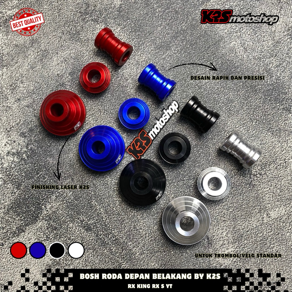 BOSH ล้อ RX KING สี CNC BY K2S BOSH ล้อ RX KING ด้านหน้าด้านหลัง CNC BY K2S RXKING RXK RX K BOSHING 