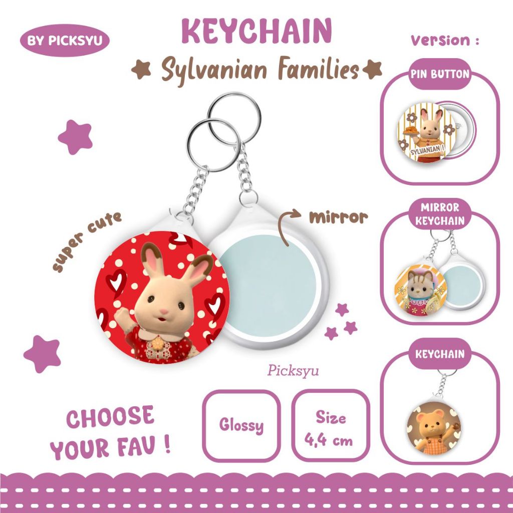 SYLVANIAN FAMILIES GANTUNGAN SYLVANIAN FAMILY MIRROR HANGER - PIN - พวงกุญแจ