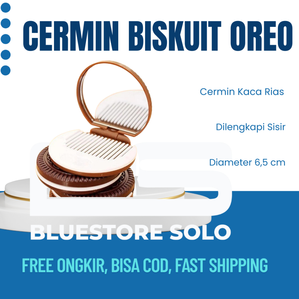 MINI MAKEUP MIRROR WITH COMB OREO BISCUIT MIRROR POCKET MIRROR