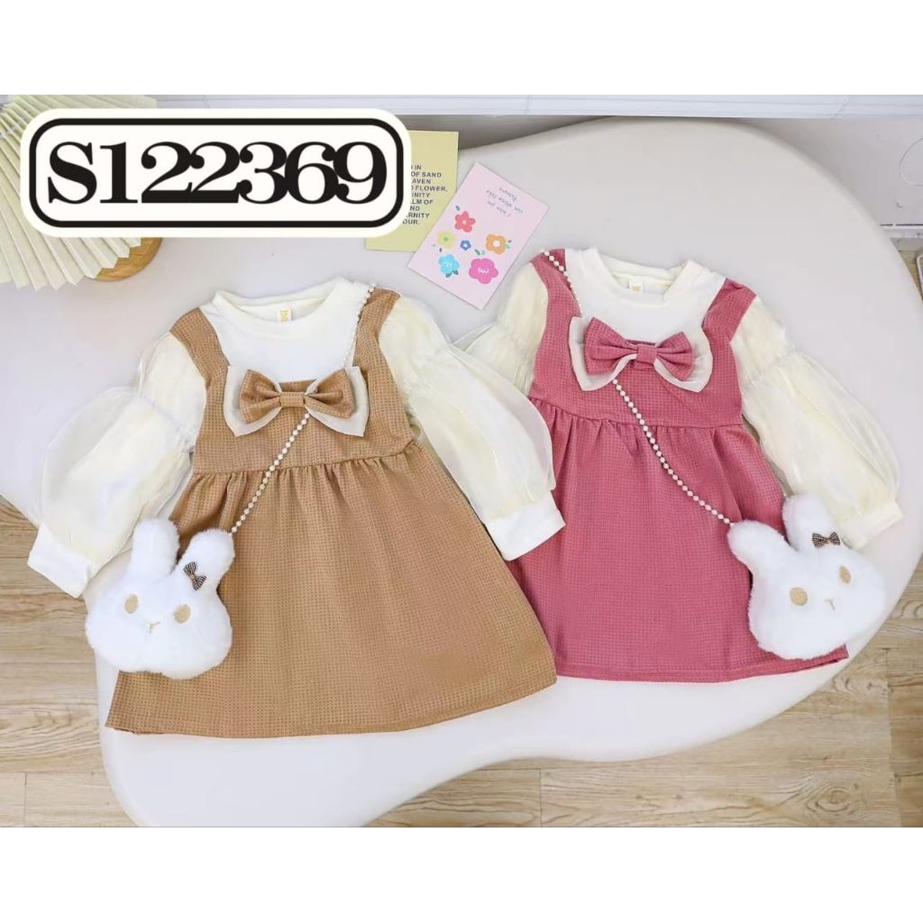 [PHINTSGROSIR 53,000x4PC] PREMIUM IMPORTED DRESS + DOLL BAG 1-4 YEARS
