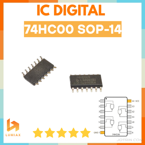 74HC00D 74HC00 7400 IC TTL Quad 2-input SOP -14 74hc00 ซุป 14pin