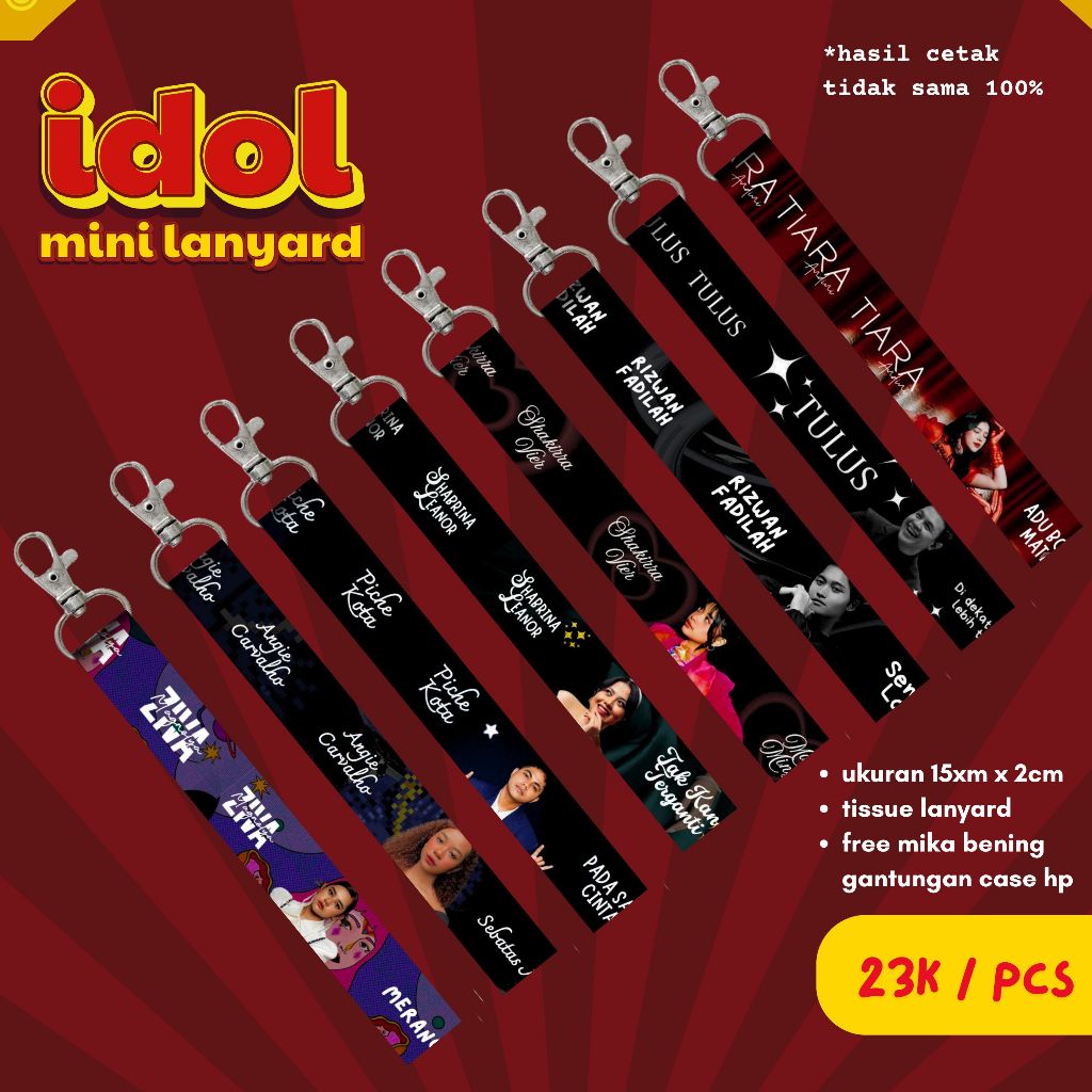 MINI LANYARD IDOL PART 2 | ซากิรา เวียร์ | อังกี้ | SHABRINA LEANOR | เมือง เผ็ดร้อน | TIARA ANDINI 