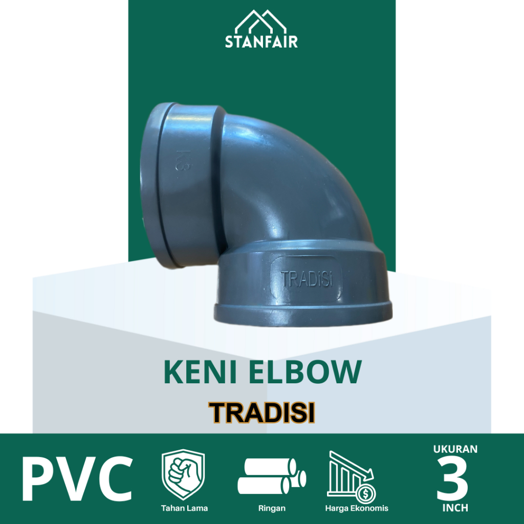 Tradition Keni Elbow 3" / เข่า Elbow 3" / Elbow Pvc 3 นิ้ว Tradition