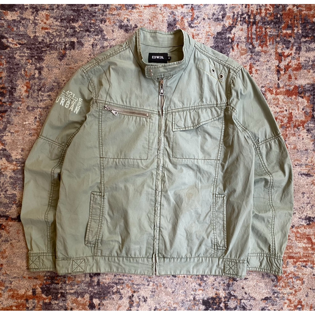 EDWIN BIKER JACKET CANVAS