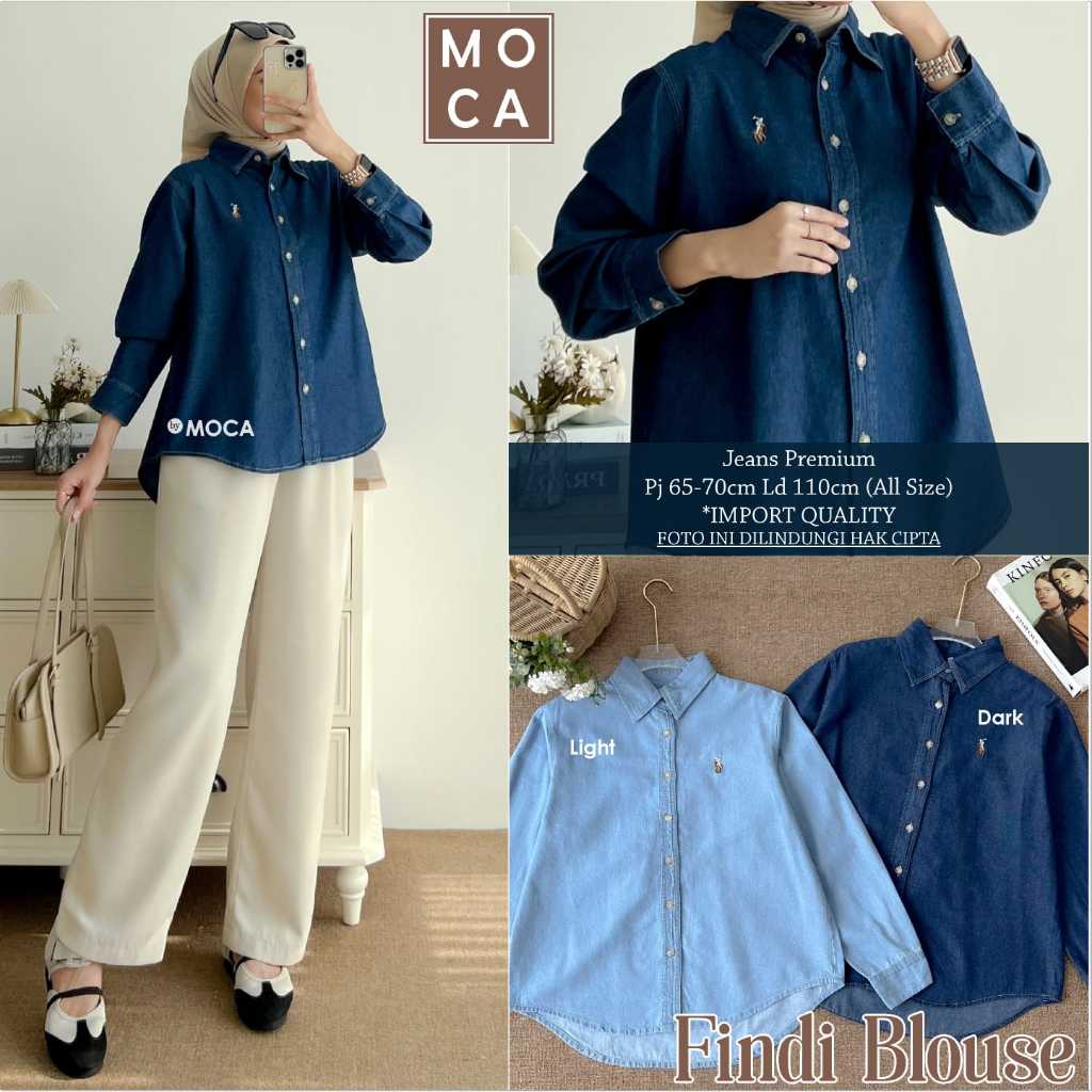 Findi Blouse ทําจากยีนส์พรีเมียมโดย moca*DFS