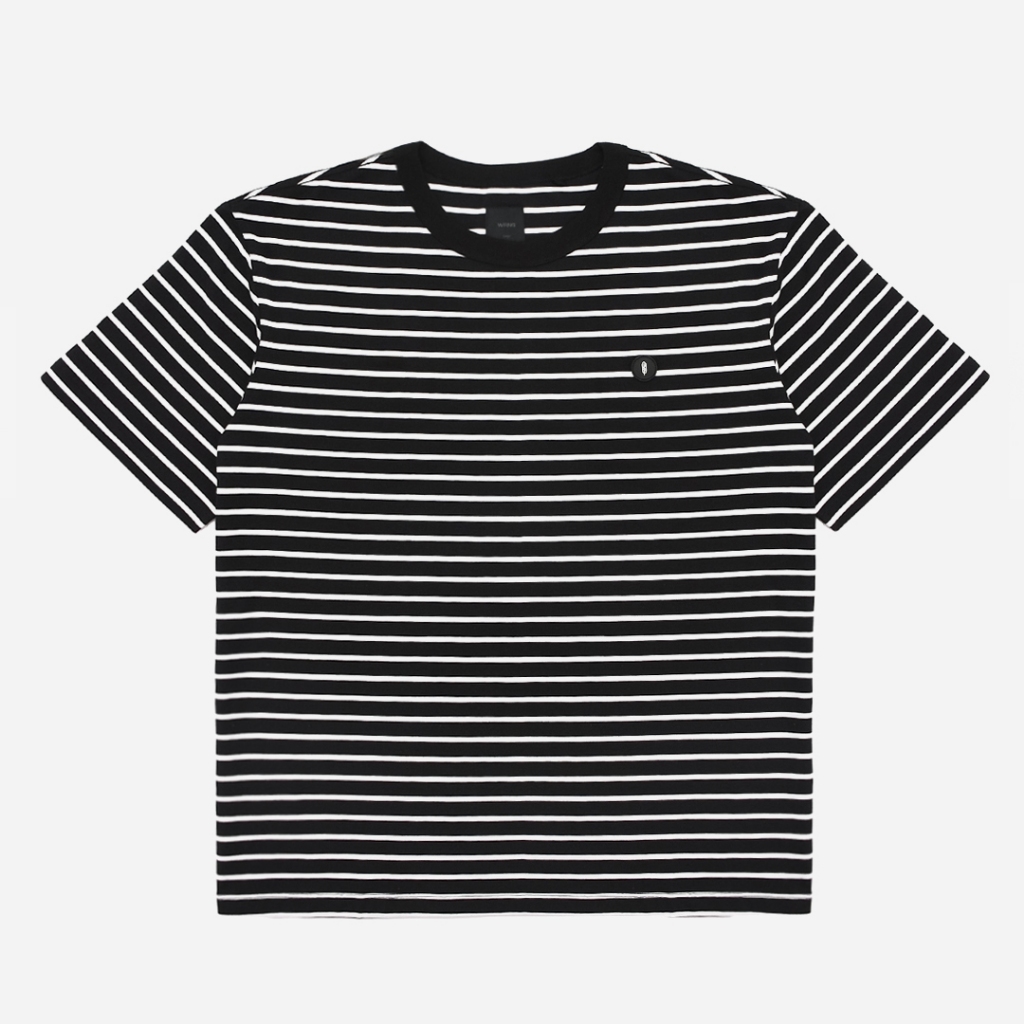 เสื้อผ้าคําเตือน - เสื้อยืดแขนสั้นลาย Wexford Black & White, White & Navy | เสื้อยืดลายทาง