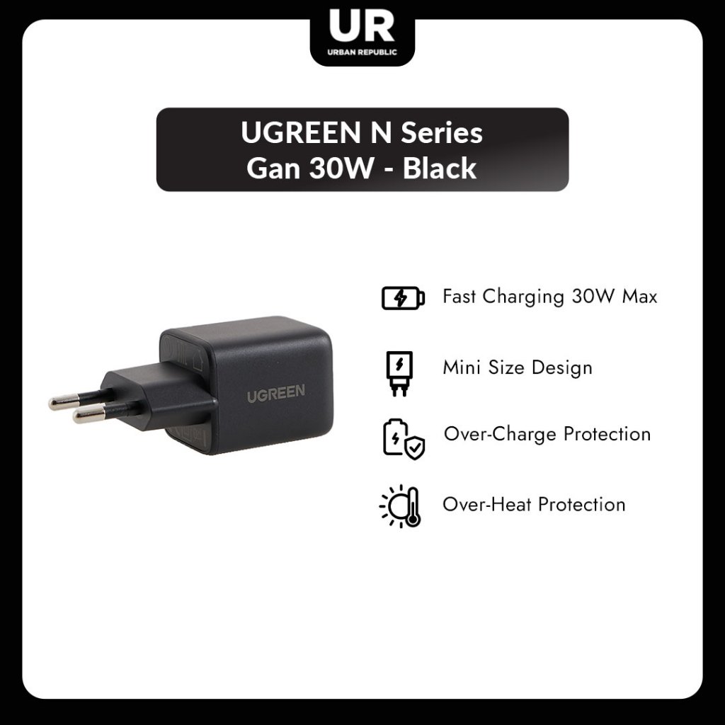 UGREEN N Series Gan 30W - สีดํา