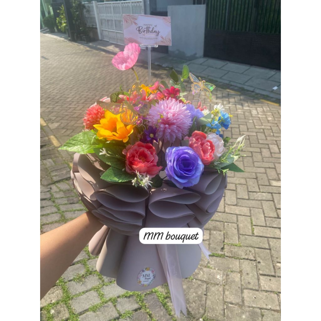 VIRAL BLOOM DRESS BOUQUET MIX FLOWERS - Viral flower BOUQUET - สําเร็จการศึกษา BOUQUET - วันเกิดครบร
