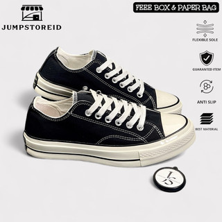 (BISA COD) SEPATU CONVERSE 70s LOW BLACKWHITE PREMIUM