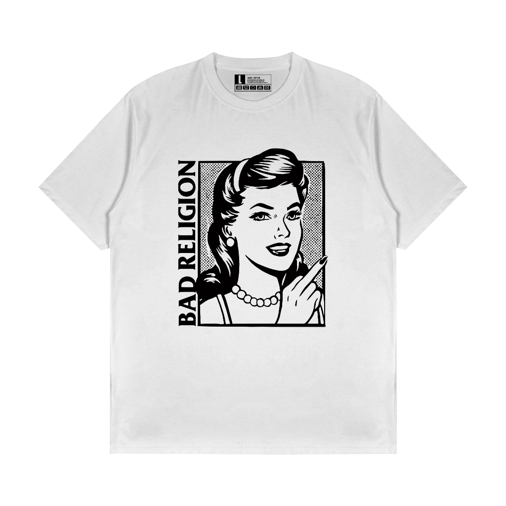 เสื้อยืดวง BAD RELIGEION - ผู้หญิง F*CK | 24S MUSIC DISTRO COTTON TSHIRT