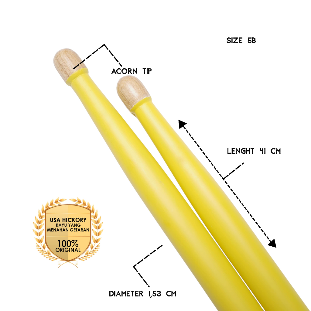 Stick Drum Heartbeat Drumsticks Colored Series 5B