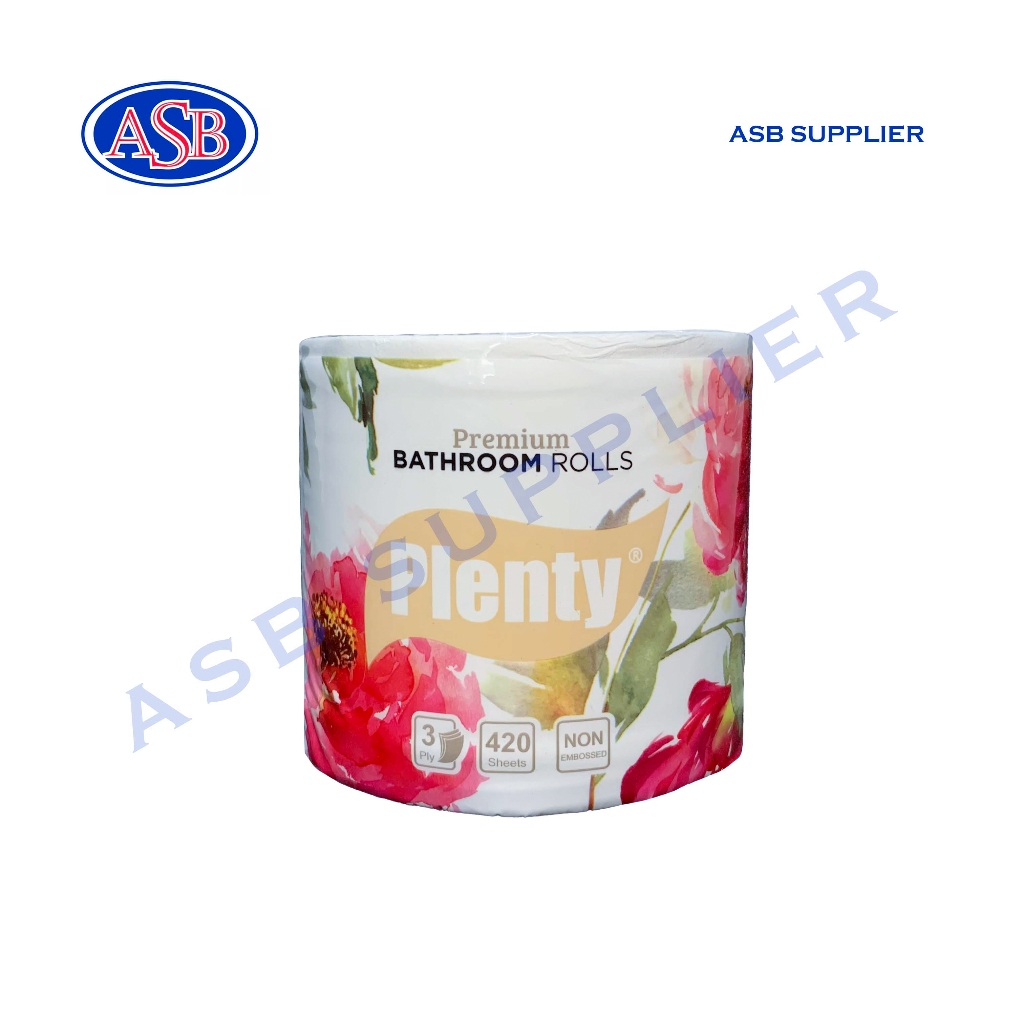 กระดาษชําระแบบม้วนห้องน้ําระดับพรีเมียม PLENTY (420 แผ่น)