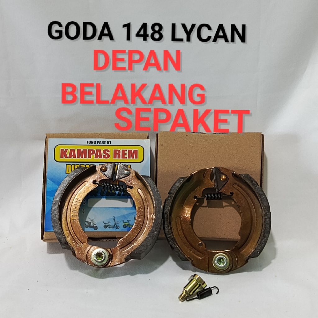 GODA 148 LYCAN FRONT REAR BRAKE PADS/SURA 148 LYCAN ไฟฟ้าจักรยานเบรค PADS (แพ็ค)