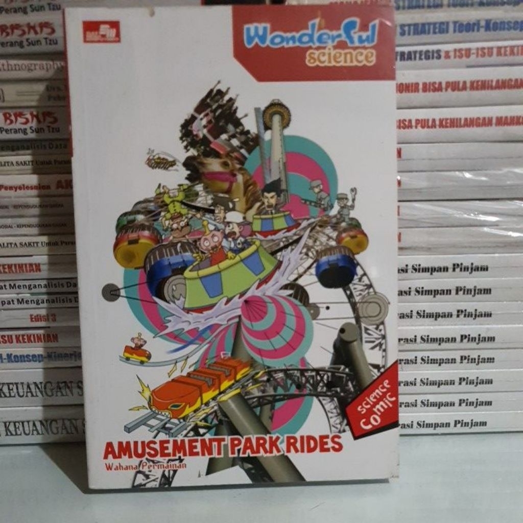 หนังสือต้นฉบับ WONDERFUL SCIENCE AMUSEMENT PARK RIDES WAHANA เกม SCIENCE COMIC