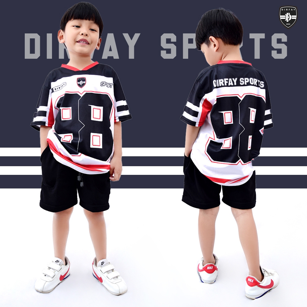 Dirfay Kids Jersey Hockey Kids / Retro Streetwear Jersey / Vintage Dry Fit Milano Kids Jersey พิมพ์ร