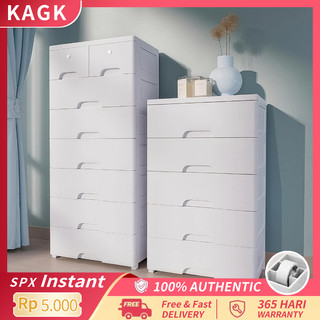 KAGK Loker Plastik Lemari 2 3 4 5 6 7lantai Plastik Lemari Pakaian Laci Plastik Kabinet Drawer Storage Cabinet