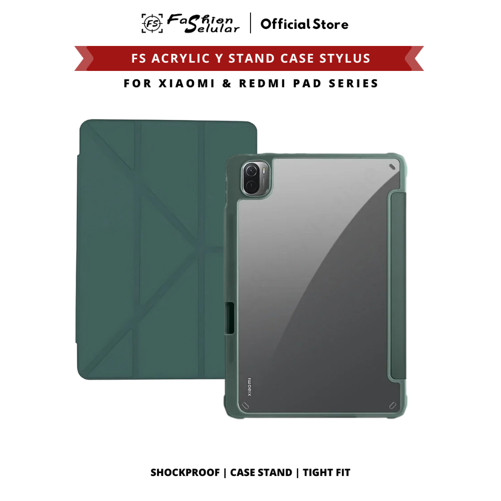 FS Case อะคริลิค Y Stand Stylus Slot Xiaomi Redmi Pad 2 2025