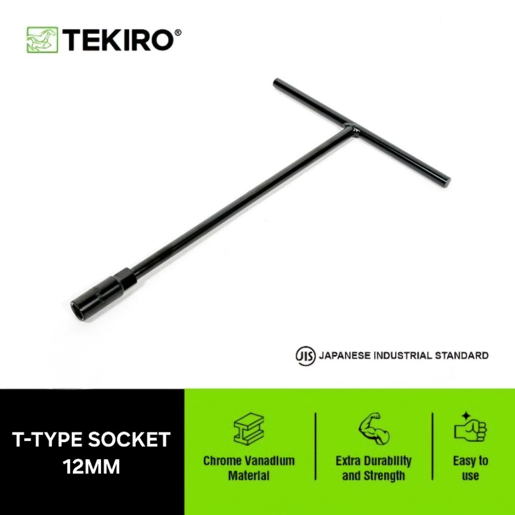 TEKIRO ประแจ T-Socket ขนาด 12mm / T12mm ประแจสีดํา