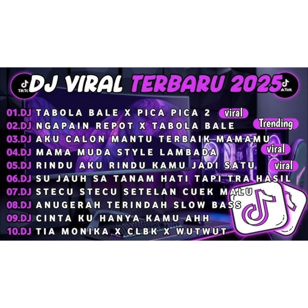 DJ BREAKBEAT VIRAL 2025 CD CASSETTE - LAST VIRAL TIKTOK DJ TABOLA BALE CD CASSETTE