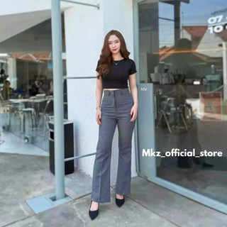 Kylie Cutbray Highwaist Pants Celana Flare Pants Wanita Semi Woll Premium