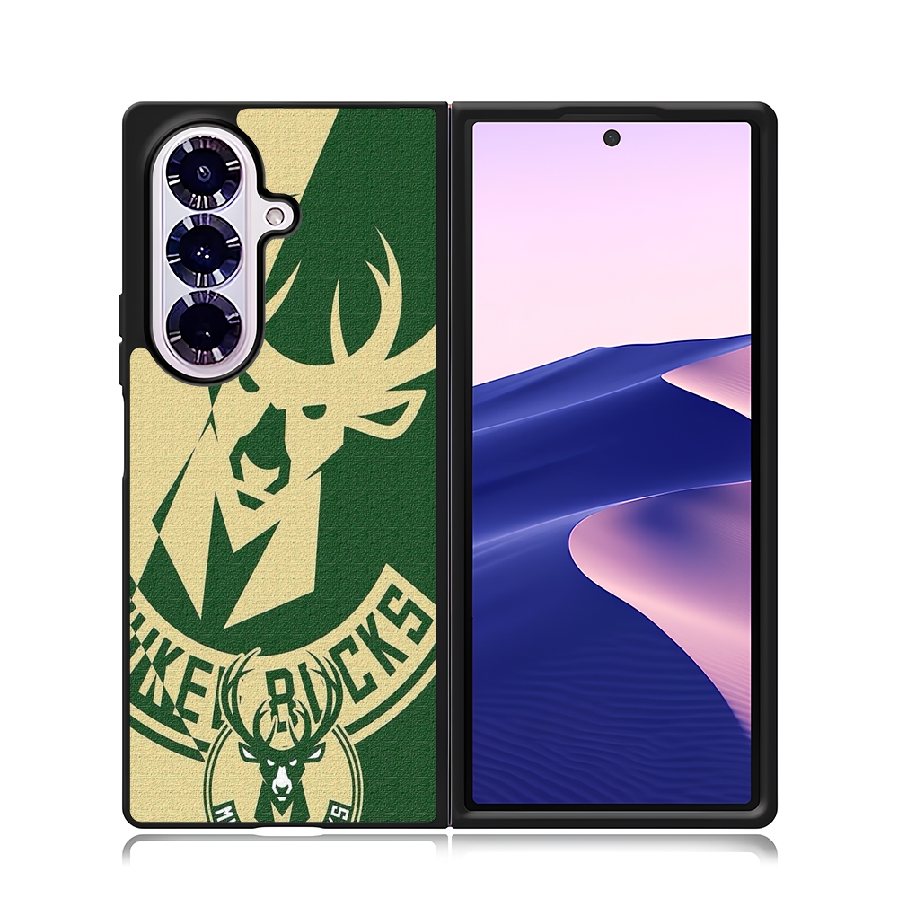 เคส เคส Samsung Z Fold 7 6 5 4 3 Z Flip 7 6 5 4 3 5G โทรศัพท์ Milwaukee Bucks โลโก้