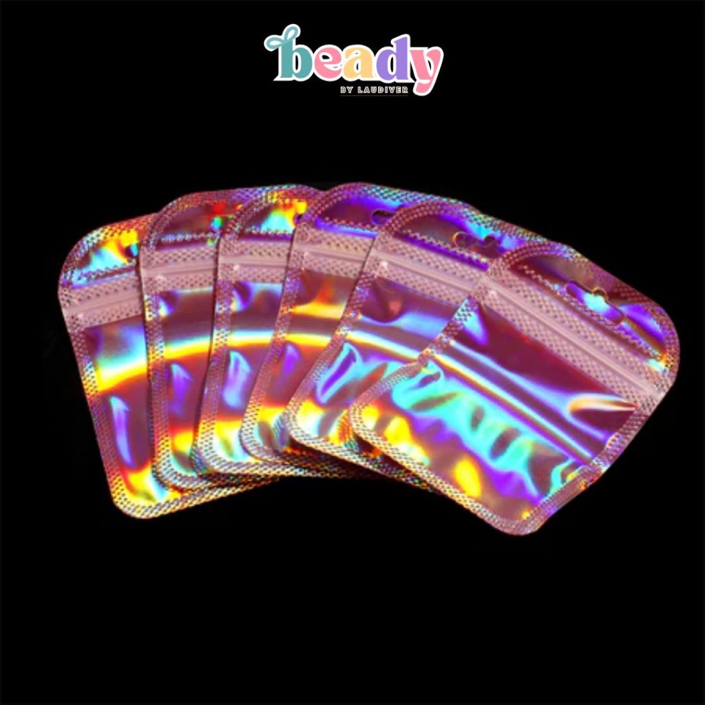 1 ชิ้น Ziplock Holo / Rainbow Color Ziplock Bag / คลิปพลาสติก / กระเป๋าซิป