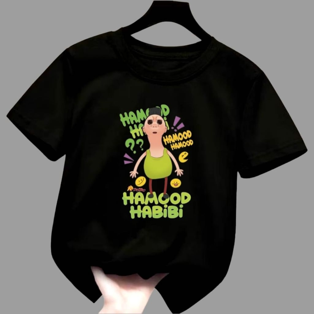 เสื้อยืด Hamood Habibi สําหรับเด็กหญิงและเด็กชายแขนสั้น