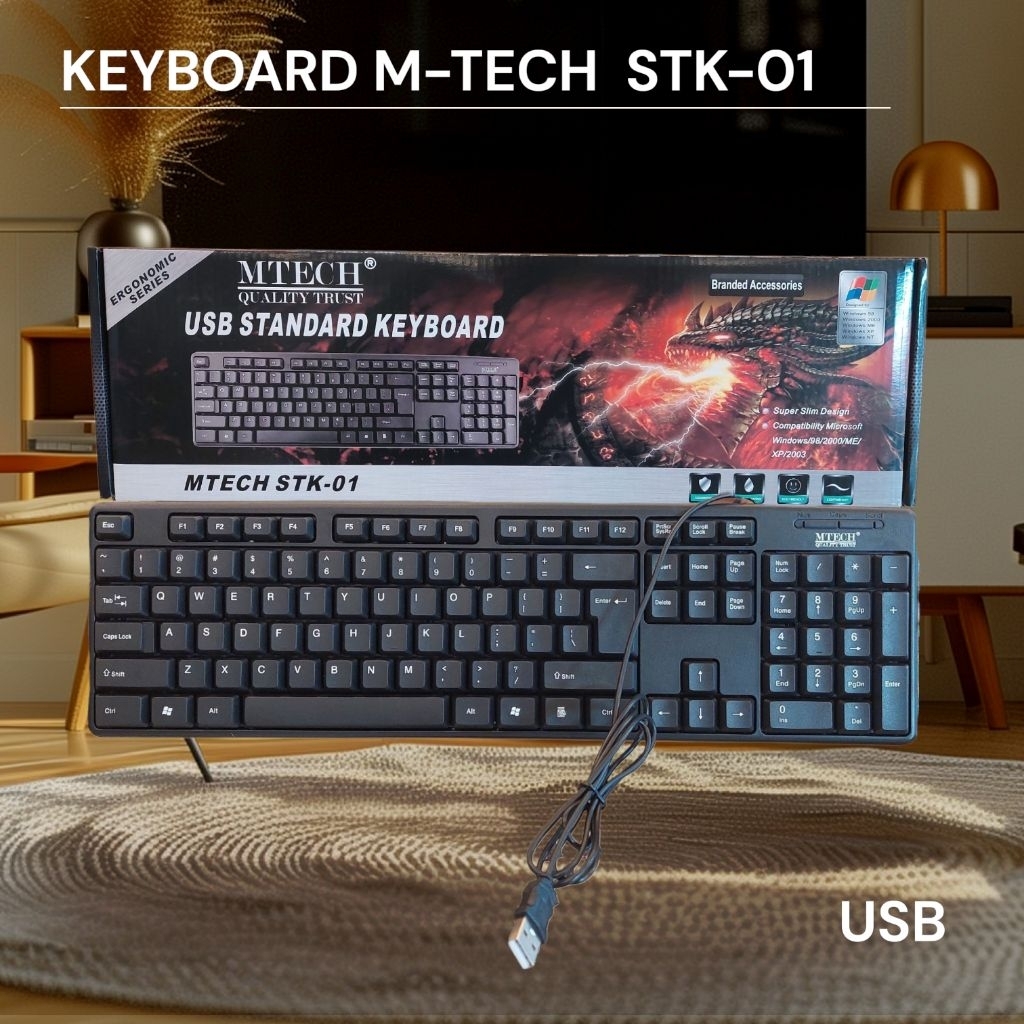 M-TECH คีย์บอร์ด USB M-TECH STK-01 / M-TECH STK-01 สาย USB คีย์บอร์ด