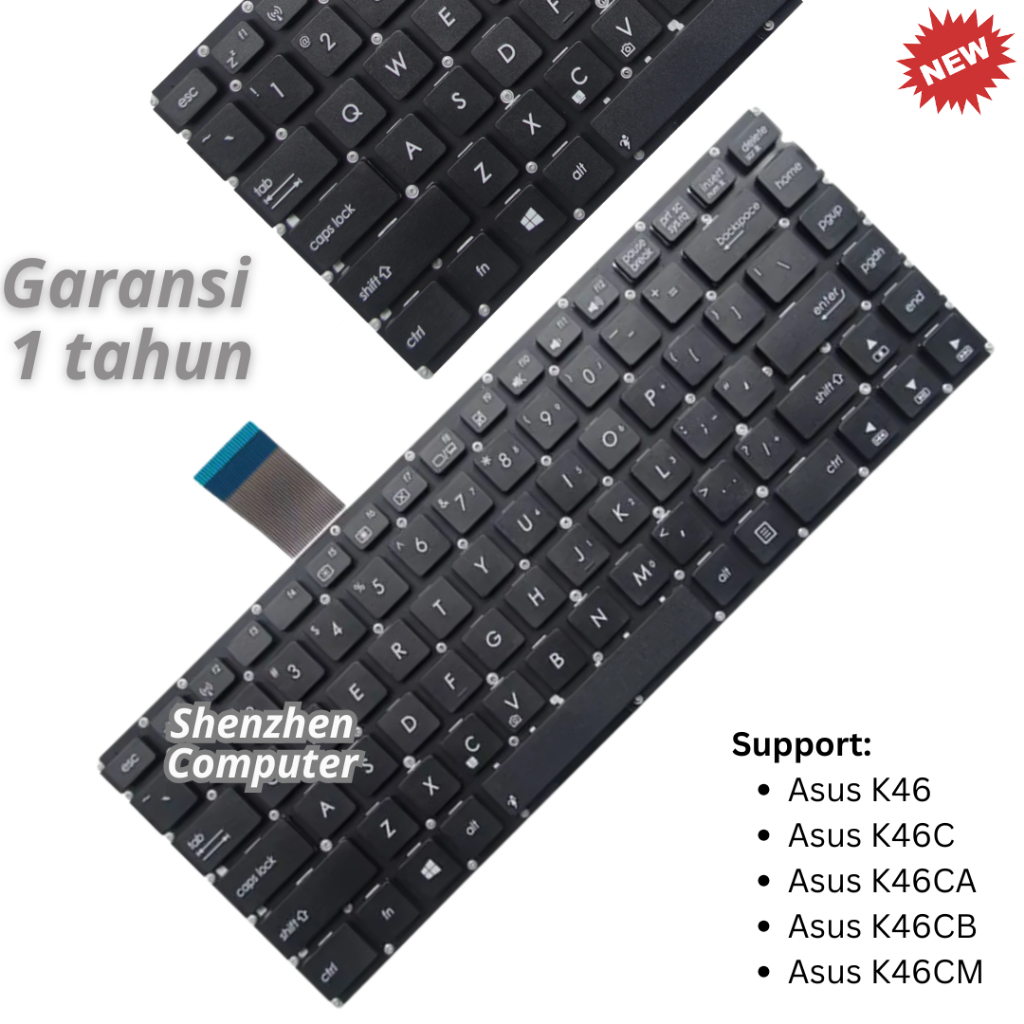 Asus K46 K46C K46CA K46CB K46CM คีย์บอร์ด ใหม่ มีประกัน