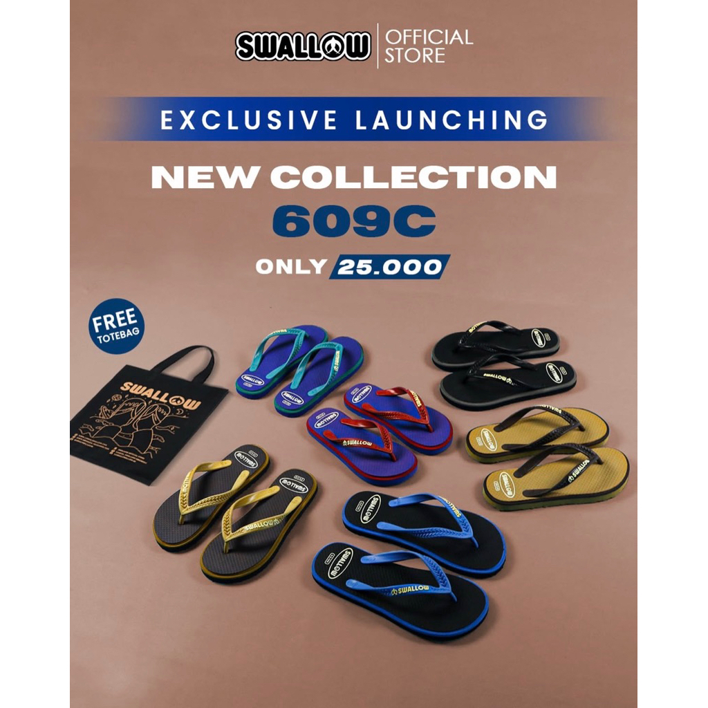 ORIGINAL WAREHOUSE 89story - รองเท้าแตะ Swallow 609 / รองเท้าแตะผู้ชาย Swallow / รองเท้าแตะชายหาด