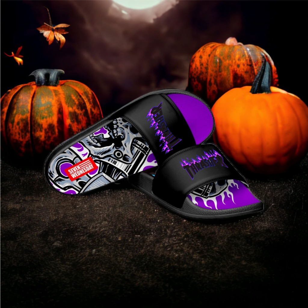 BRZ Adult Slop Sandals_012P UK 36-44 และเด็ก 26-35 ผู้ชายผู้หญิง Distro รองเท้าแตะการพิมพ์ Motif,