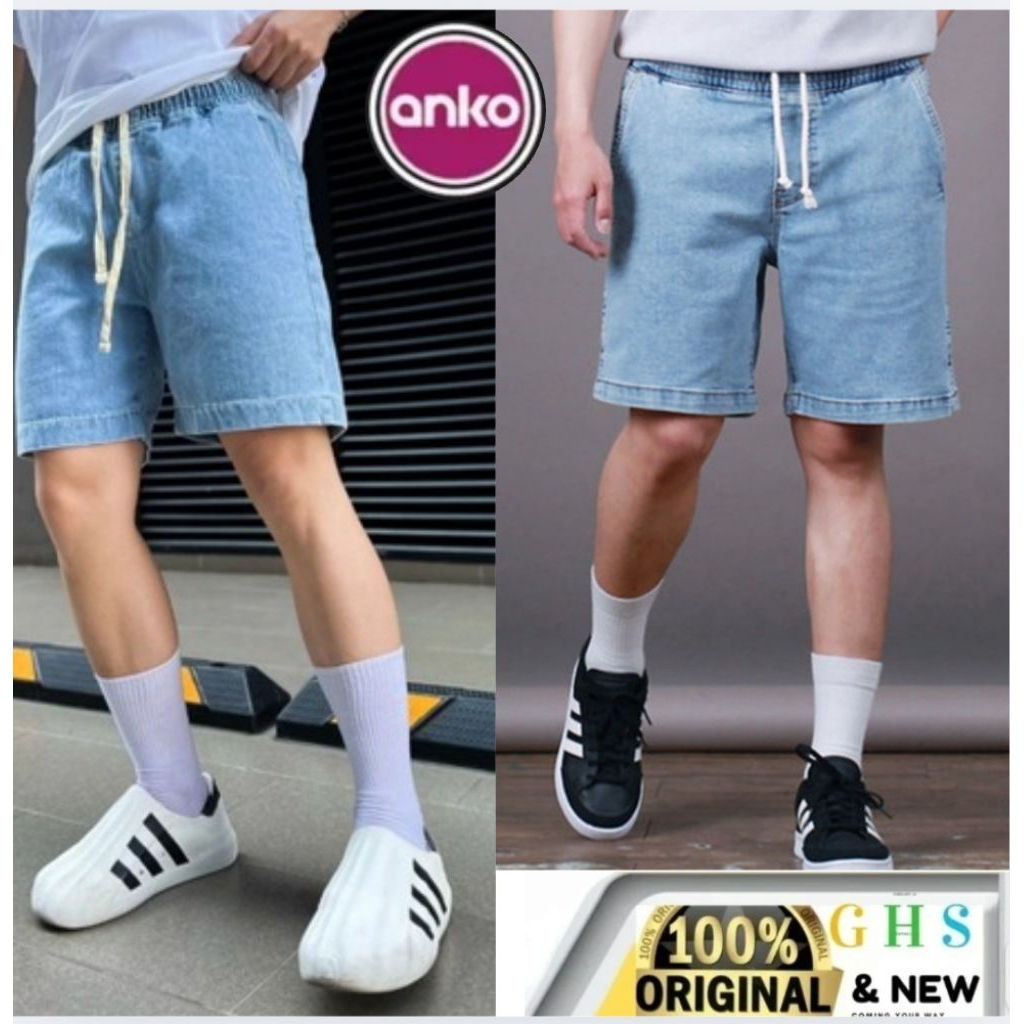 An*KCO Jeans DENIM SHORTS สําหรับผู้ชาย