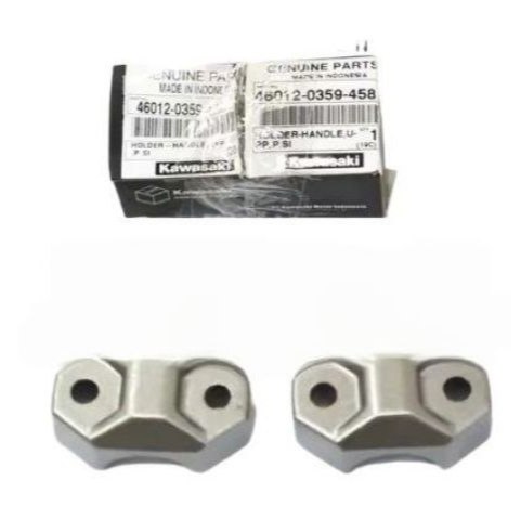 คลิปหนีบพวงมาลัยสีเงิน 1 ชุด 2 ชิ้น KLX 150 BF ต้นฉบับใหม่ Kawasaki