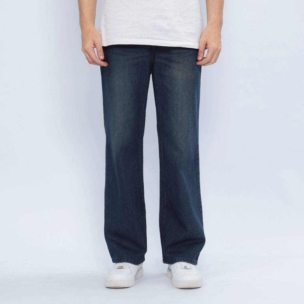 Beggy Jeans Long Denim Boyfriend Pants เชือกเอวยางยืด