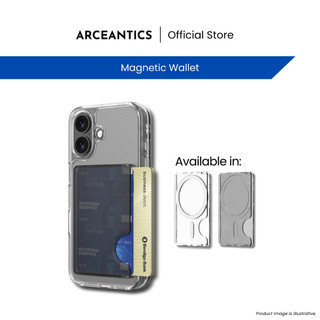 ARCEANTICS Magnetic Card Wallet Side Opening Clear and Dark Transparent MagSafe