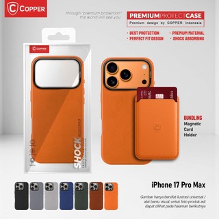 COPPER For iPhone 17 Pro Max | Slim Case + Magnetic Card Wallet
